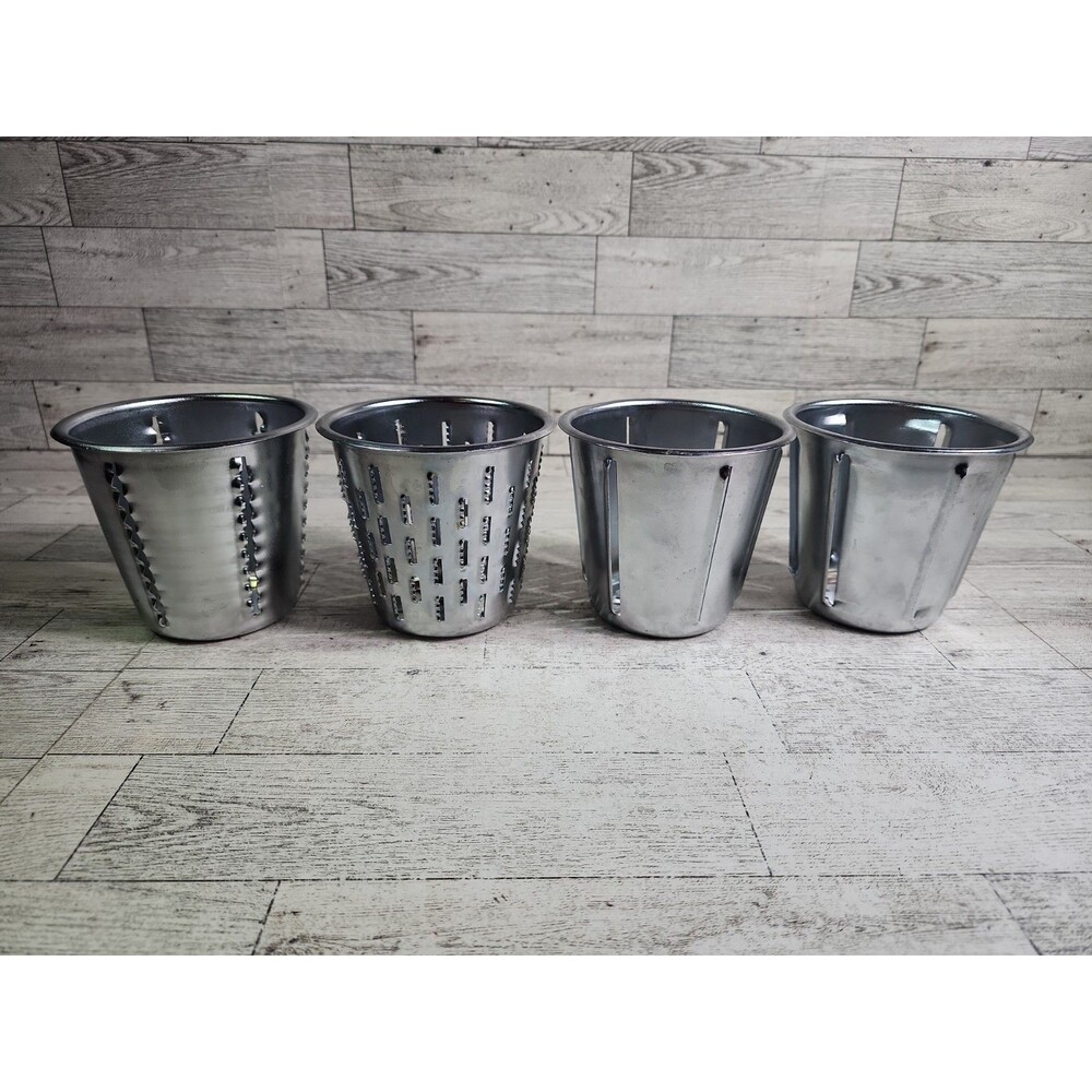 4 Vintage KitchenAid Metal Cones for Slicer Shredder Attachment Model RVSA